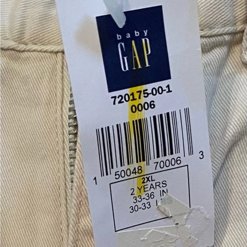 Vintage With Tags Baby‎ Gap 2XL (2yrs) Light Tan 100% Cotton Chinos